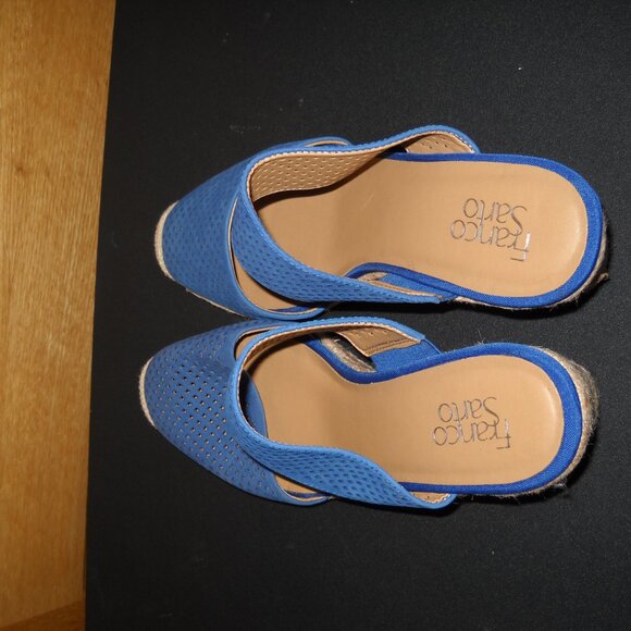 Franco Sarto Blue Wedge Espadrille MINT2 - Size 10 - Picture 4 of 5